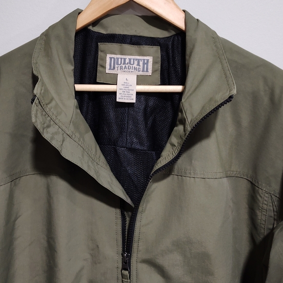 Duluth Trading Men's Olive Green Full-Zip Windbreaker/Golf Jacket, Size Large - Picture 5 of 9